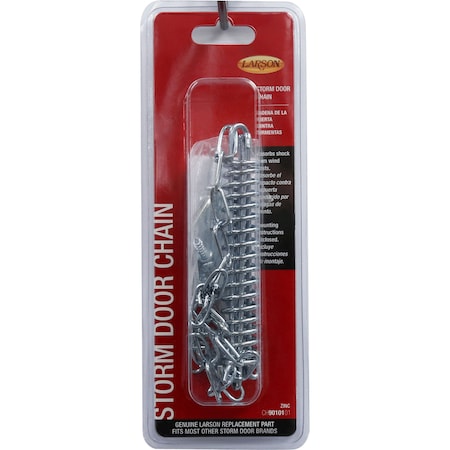 Larson Larson 24.5 in. L Zinc-Plated Mill Steel Storm Door Wind Chain 9 pc CH9010101